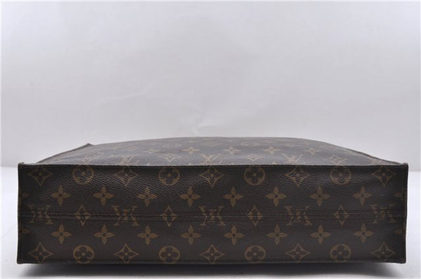Authentic Louis Vuitton Monogram Sac Plat Hand Bag M51140 LV 6415D