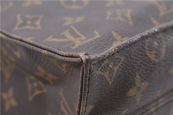 Authentic Louis Vuitton Monogram Sac Plat Hand Bag M51140 LV 6415D