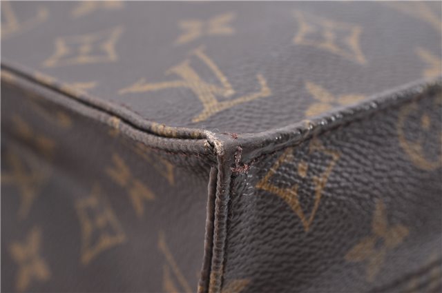 Authentic Louis Vuitton Monogram Sac Plat Hand Bag M51140 LV 6415D