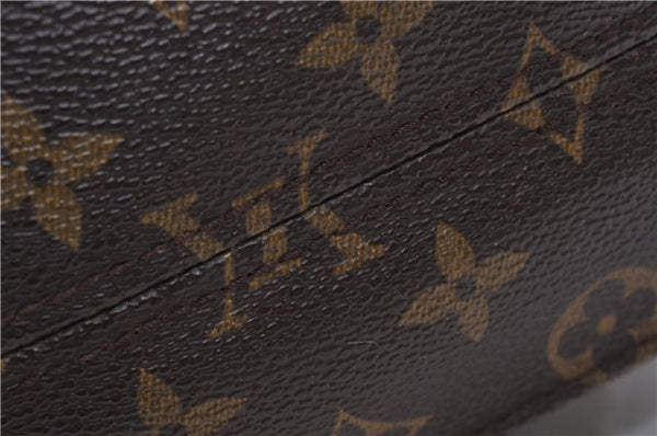 Authentic Louis Vuitton Monogram Sac Plat Hand Bag M51140 LV 6415D