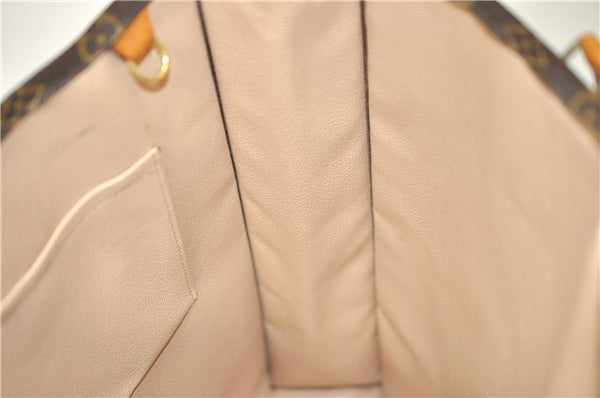 Authentic Louis Vuitton Monogram Sac Plat Hand Bag M51140 LV 6415D