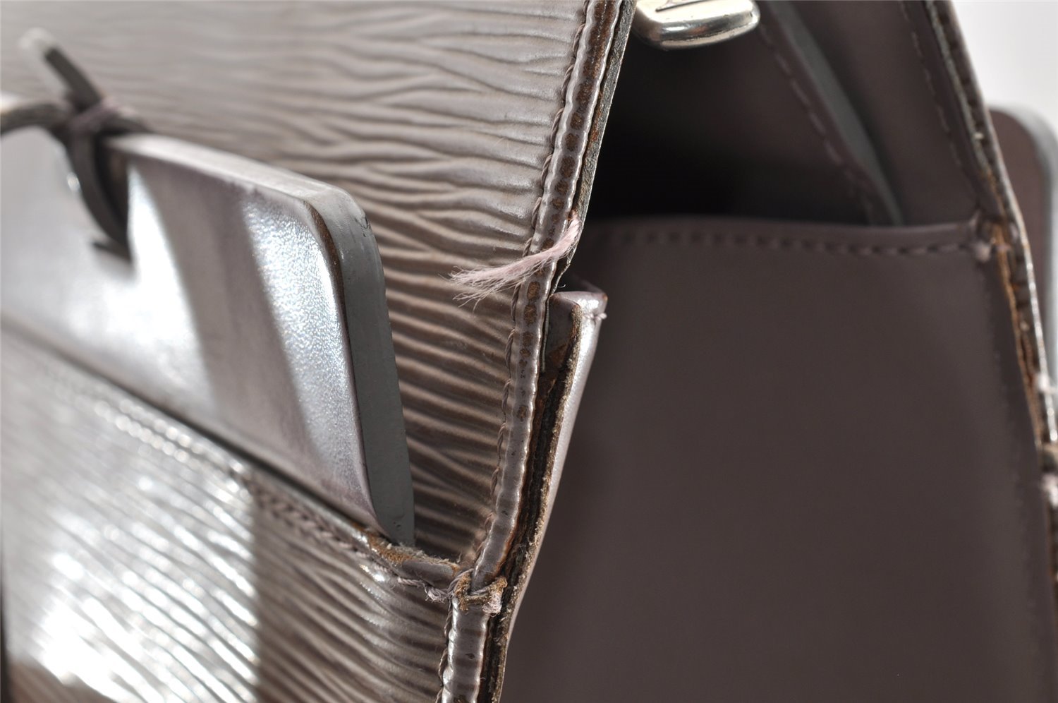 Authentic Louis Vuitton Epi Croisette PM Shoulder Tote Bag M5249B Purple 6415I