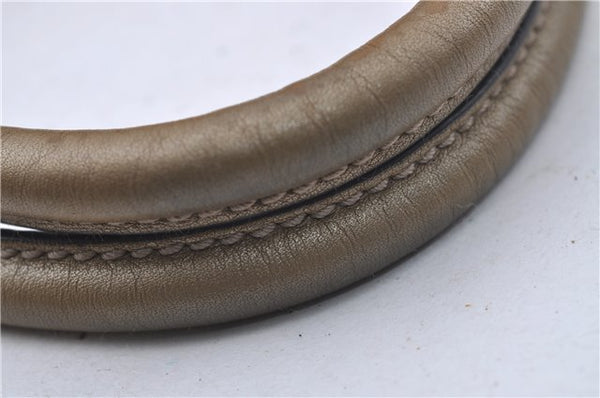 Authentic GUCCI GG Crystal Abbey Shoulder Tote Bag PVC Leather 189835 Gold 6417D