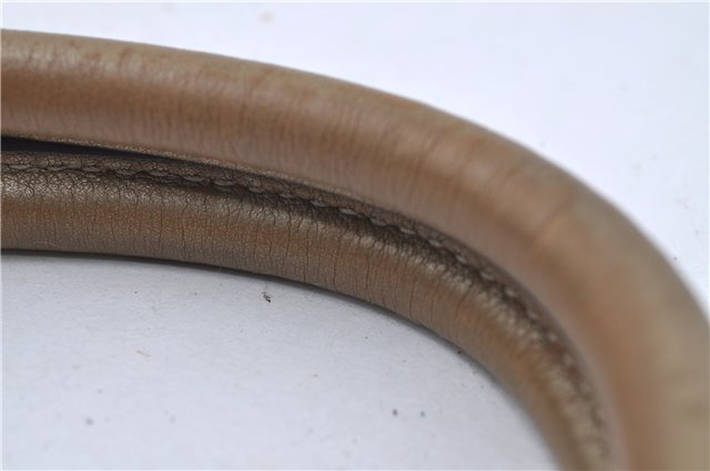 Authentic GUCCI GG Crystal Abbey Shoulder Tote Bag PVC Leather 189835 Gold 6417D