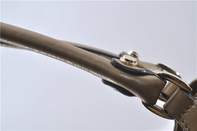 Authentic GUCCI GG Crystal Abbey Shoulder Tote Bag PVC Leather 189835 Gold 6417D