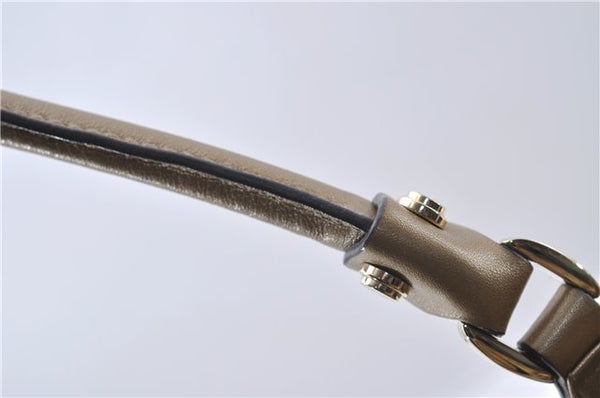 Authentic GUCCI GG Crystal Abbey Shoulder Tote Bag PVC Leather 189835 Gold 6417D