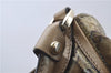 Authentic GUCCI GG Crystal Abbey Shoulder Tote Bag PVC Leather 189835 Gold 6417D
