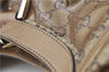 Authentic GUCCI GG Crystal Abbey Shoulder Tote Bag PVC Leather 189835 Gold 6417D