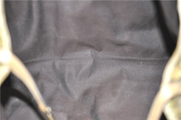 Authentic GUCCI GG Crystal Abbey Shoulder Tote Bag PVC Leather 189835 Gold 6417D