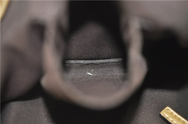 Authentic GUCCI GG Crystal Abbey Shoulder Tote Bag PVC Leather 189835 Gold 6417D