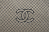 Authentic CHANEL Micro Mini Matelasse Cotton Enamel Shoulder Bag Beige 6417I