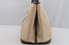 Authentic HERMES Garden Party MM Shoulder Tote Bag Canvas Leather Beige 6419I