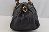 Authentic Chloe Paddington Vintage Leather Shoulder Hand Bag Purse Black 6420I