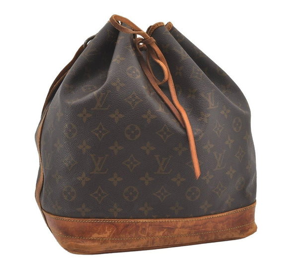 Authentic Louis Vuitton Monogram Noe Shoulder Drawstring Bag M42224 LV 6421I