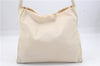 Authentic PRADA Nylon Plastic Shoulder Hand Bag Purse Ivory 6423D