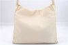 Authentic PRADA Nylon Plastic Shoulder Hand Bag Purse Ivory 6423D