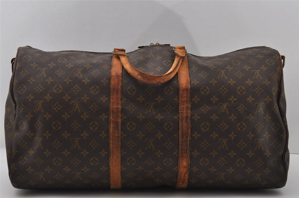 Auth Louis Vuitton Monogram Keepall Bandouliere 60 M41412 Boston Bag Junk 6424I