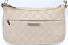 Authentic GUCCI Bamboo Shoulder Hand Bag Purse Canvas Leather Beige White 6425C