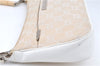 Authentic GUCCI Bamboo Shoulder Hand Bag Purse Canvas Leather Beige White 6425C