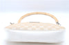 Authentic GUCCI Bamboo Shoulder Hand Bag Purse Canvas Leather Beige White 6425C