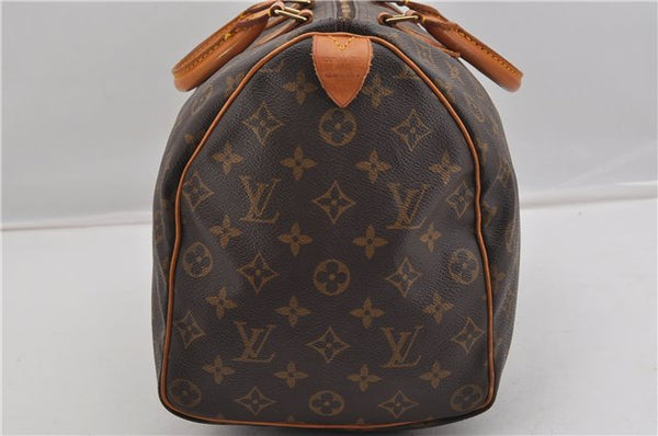 Authentic Louis Vuitton Monogram Speedy 35 Hand Boston Bag M41524 LV 6425F