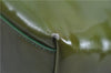 Authentic PRADA Enamel Nylon Shoulder Hand Bag Purse Green 6426D