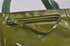 Authentic PRADA Enamel Nylon Shoulder Hand Bag Purse Green 6426D