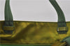Authentic PRADA Enamel Nylon Shoulder Hand Bag Purse Green 6426D