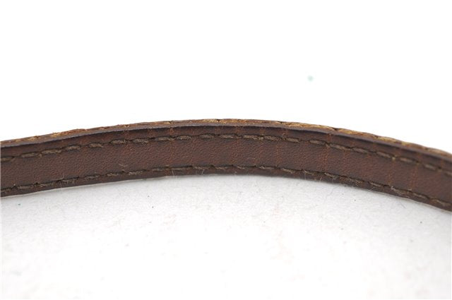 Authentic GUCCI Hand Bag Pouch Purse GG Canvas Leather 07198 Brown 6427D