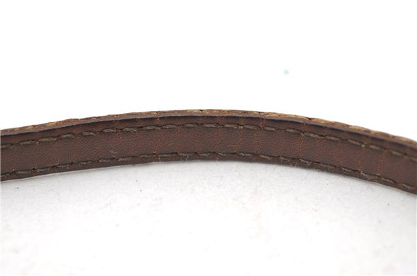 Authentic GUCCI Hand Bag Pouch Purse GG Canvas Leather 07198 Brown 6427D