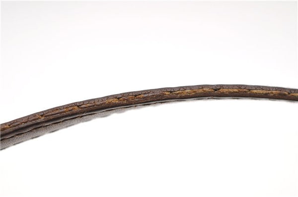 Authentic GUCCI Hand Bag Pouch Purse GG Canvas Leather 07198 Brown 6427D