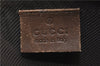 Authentic GUCCI Hand Bag Pouch Purse GG Canvas Leather 07198 Brown 6427D