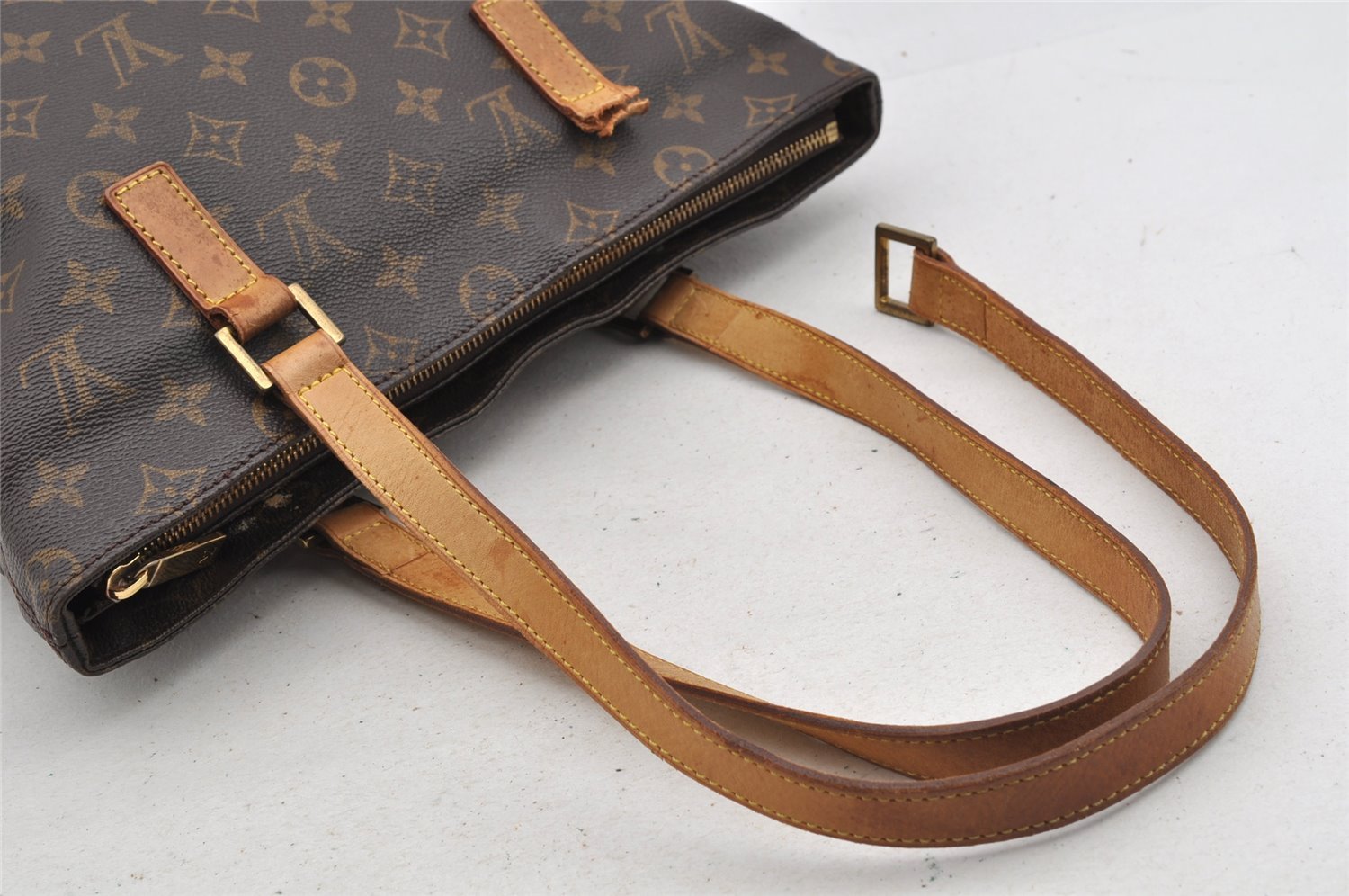 Authentic Louis Vuitton Monogram Cabas Piano Shoulder Tote Bag M51148 Junk 6428I