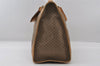 Authentic GUCCI Web Sherry Line Micro GG Boston Bag PVC Leather Brown 6439I