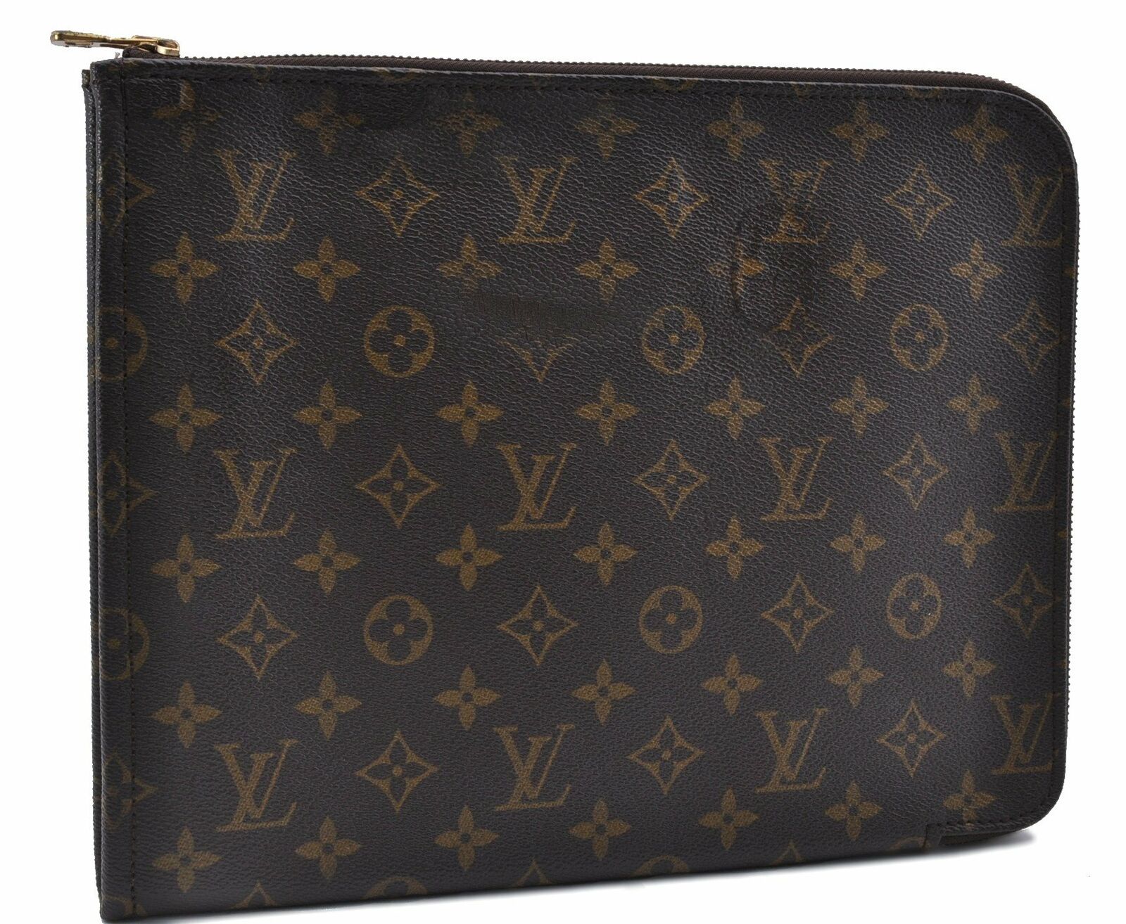 Authentic LOUIS VUITTON Monogram Poche Documents Briefcase M53400 LV 6440A