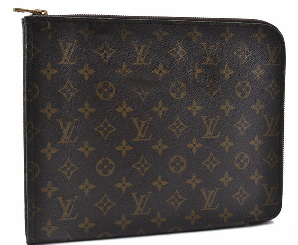 Authentic LOUIS VUITTON Monogram Poche Documents Briefcase M53400 LV 6440A