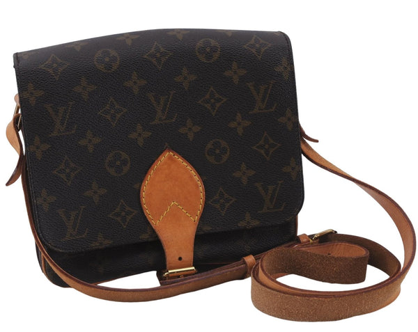 Auth Louis Vuitton Monogram Cartouchiere MM Shoulder Cross Bag M51253 LV 6440D