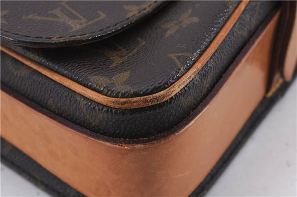 Auth Louis Vuitton Monogram Cartouchiere MM Shoulder Cross Bag M51253 LV 6440D