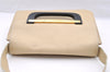Authentic GUCCI Vintage Shoulder Bag Pursse Leather Beige Junk 6441I