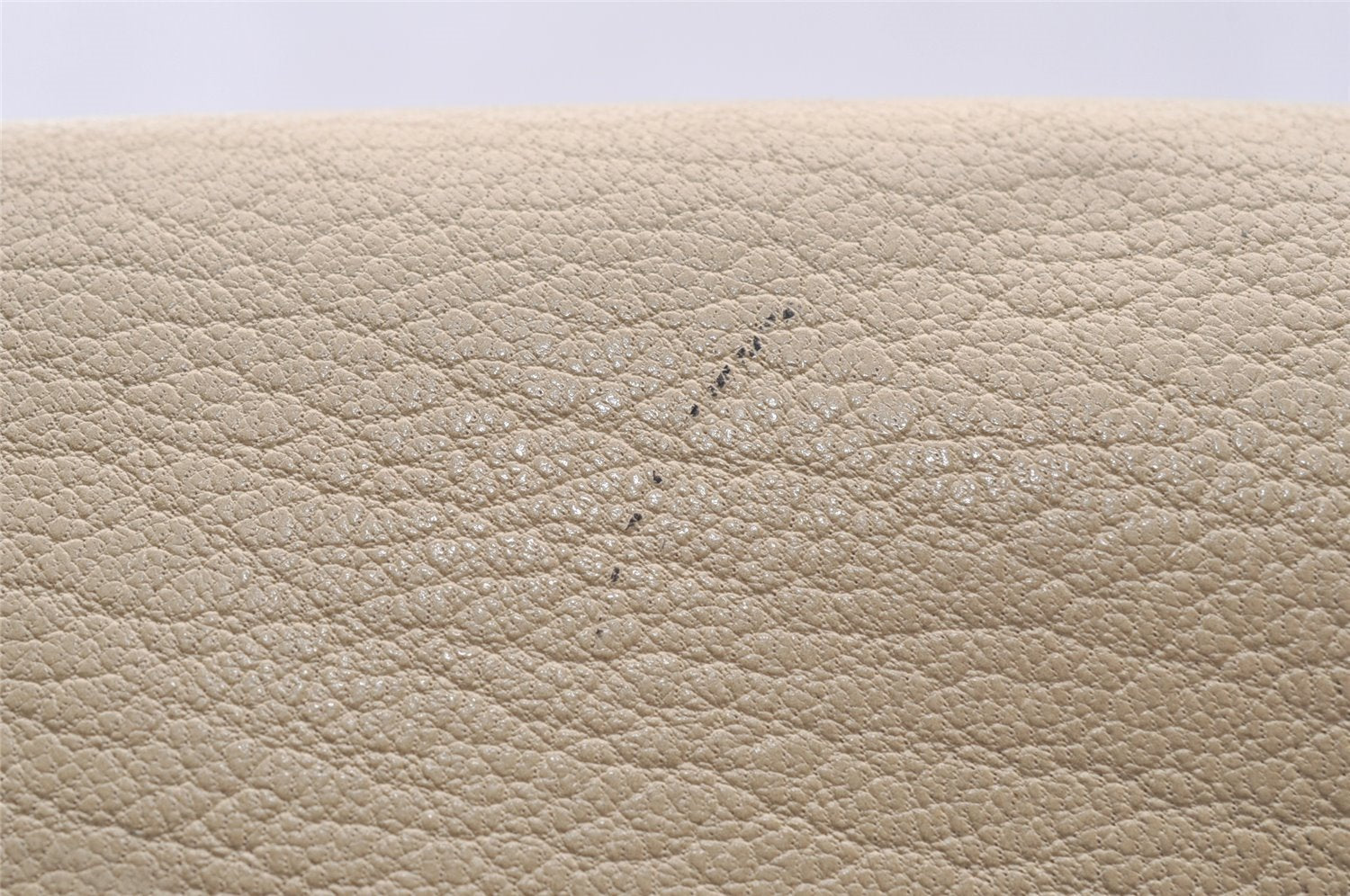 Authentic GUCCI Vintage Shoulder Bag Pursse Leather Beige Junk 6441I