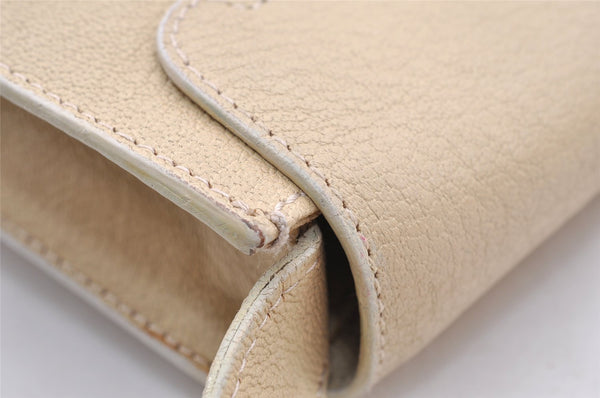 Authentic GUCCI Vintage Shoulder Bag Pursse Leather Beige Junk 6441I