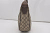 Authentic GUCCI Web Sherry Line Shoulder Cross Bag GG PVC Leather Brown 6442I