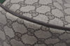 Authentic GUCCI Web Sherry Line Shoulder Cross Bag GG PVC Leather Brown 6442I