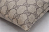 Authentic GUCCI Vintage Drawstring Pouch Purse GG PVC Leather Brown 6445D