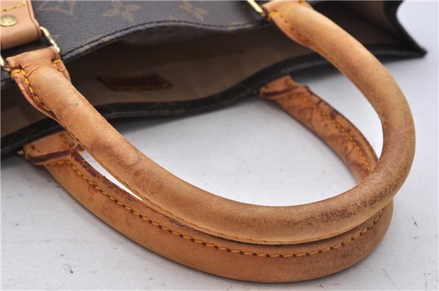 Authentic Louis Vuitton Monogram Sac Plat Hand Bag M51140 LV 6447D