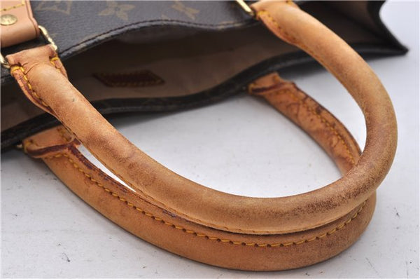 Authentic Louis Vuitton Monogram Sac Plat Hand Bag M51140 LV 6447D