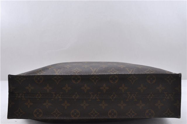 Authentic Louis Vuitton Monogram Sac Plat Hand Bag M51140 LV 6447D