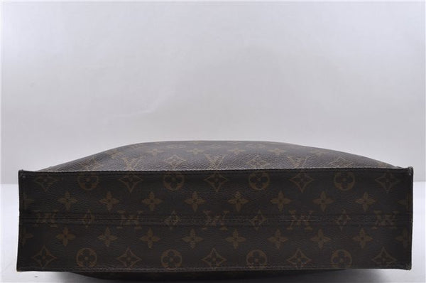 Authentic Louis Vuitton Monogram Sac Plat Hand Bag M51140 LV 6447D