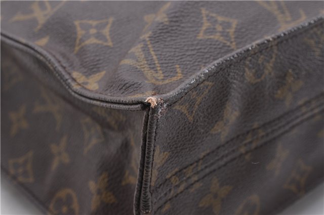 Authentic Louis Vuitton Monogram Sac Plat Hand Bag M51140 LV 6447D