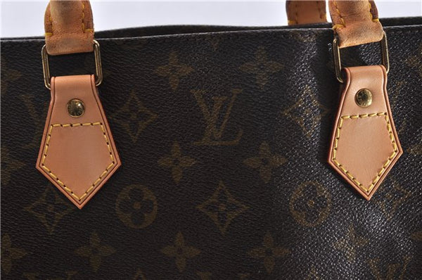 Authentic Louis Vuitton Monogram Sac Plat Hand Bag M51140 LV 6447D